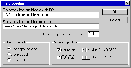 File properties dialog